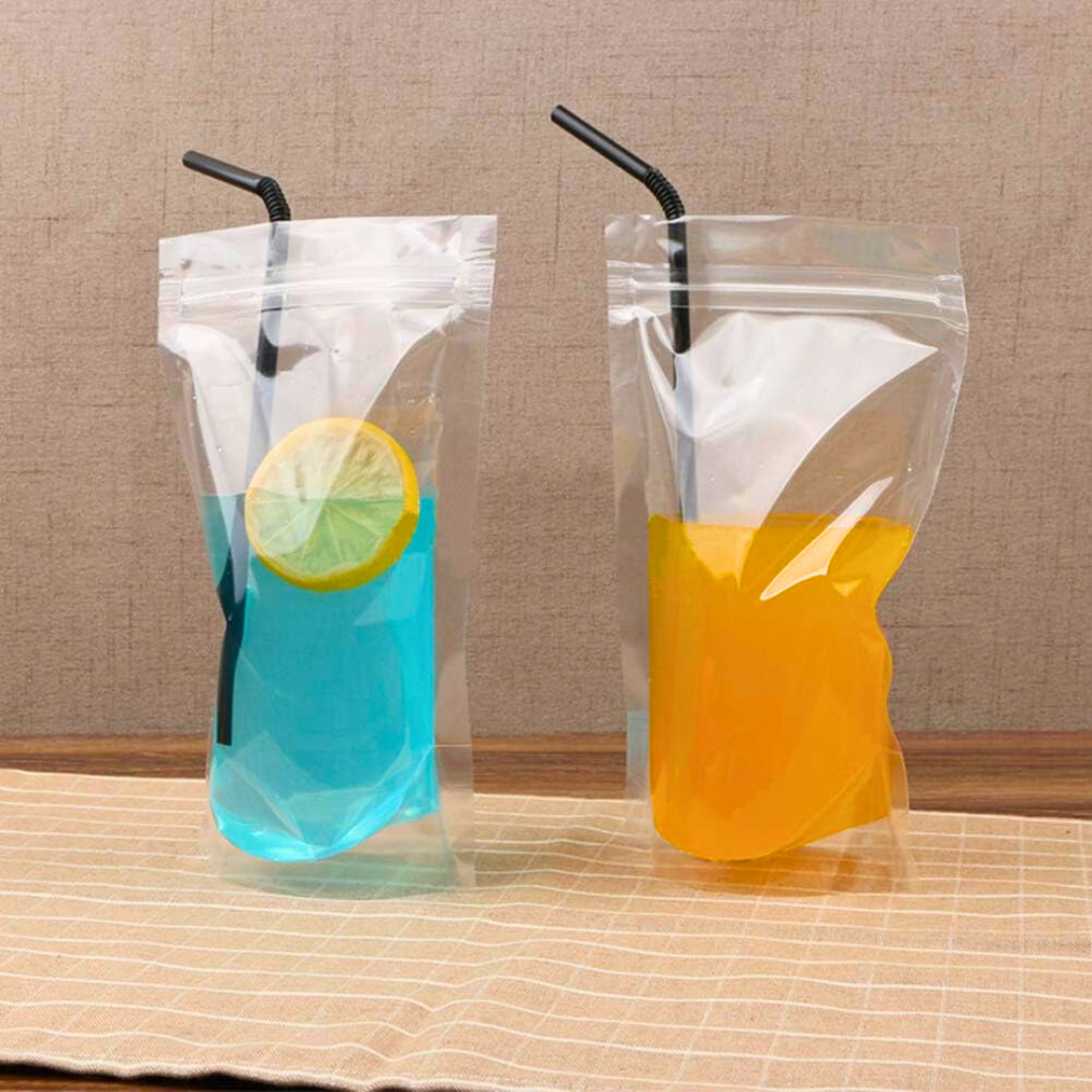 Transparent Standup Zipper Pouch | Reusable LDPE Zip Lock Bag for Food Storage | Product Packing Pouch | Clear Zip Seal Pouch For Travel and Home Use
