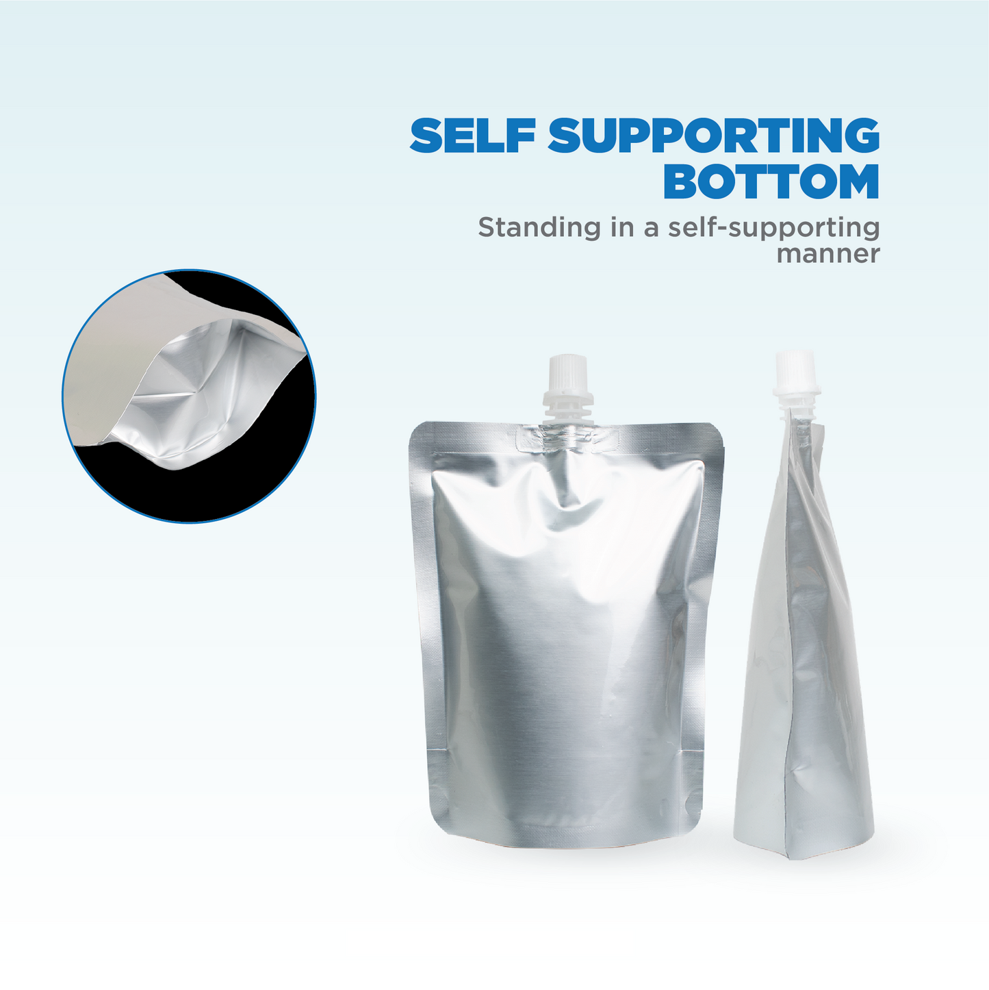 Glossy Silver Spout Pouch for Hot and Cold Beverages, Like Tea, Coffee, Milk, Soup, Juice, Liquor Etc | Hot Tea Spout Pouch + 1 Funnel Free