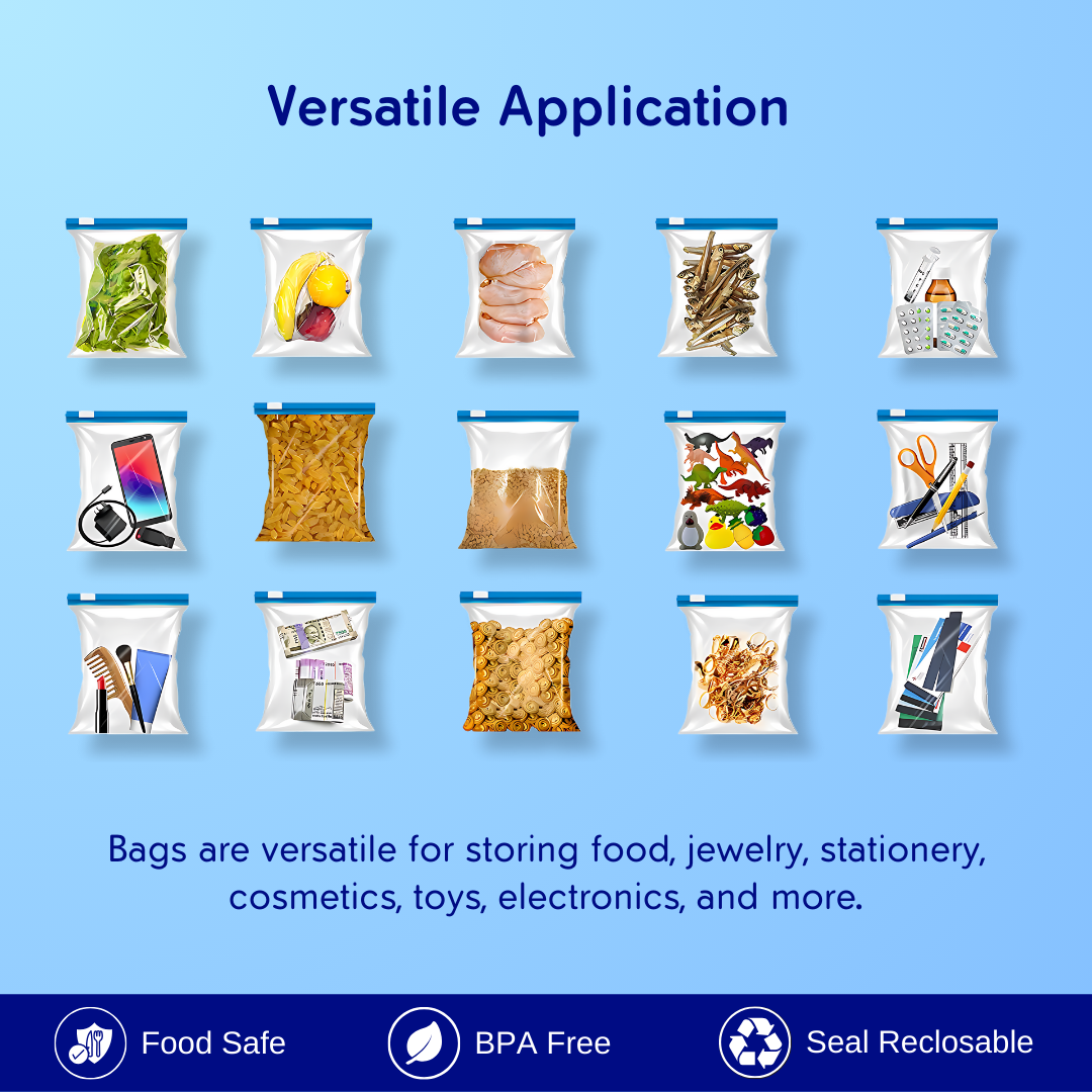 Slider Bags | Transparent | Multi-Purpose Use