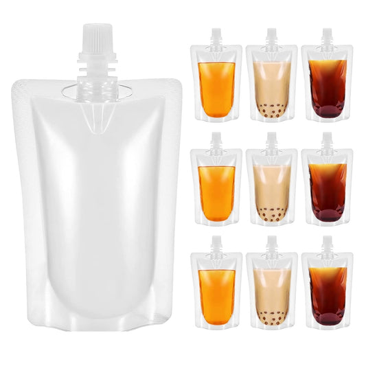 Transparent Spout Pouch for Beverages like Juice, Shake, Milk, Coffee, Water, Liquor Etc.