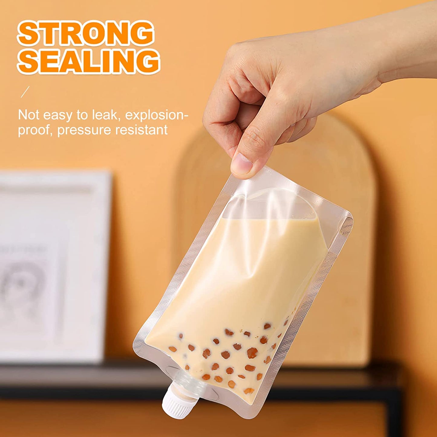 Transparent Spout Pouch Combo Pack of 150 (125ml x 50, 250ml x 50, 500ml x 50)