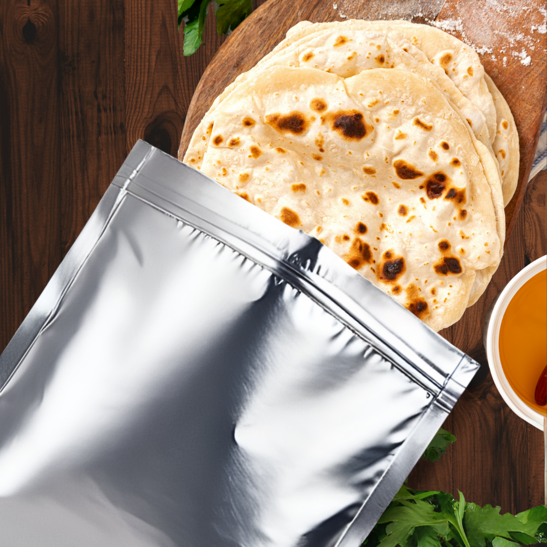 Zip 'N' Seal Metallised Silver Zip Lock Bags, Reusable Sandwich and Food Storage Bag, Airtight Foil Pouch with Zipper (Combo Pack of 30 Bags)