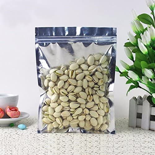 Transparent Front/Silver Back Food Graded Standup Pouches with Zipper